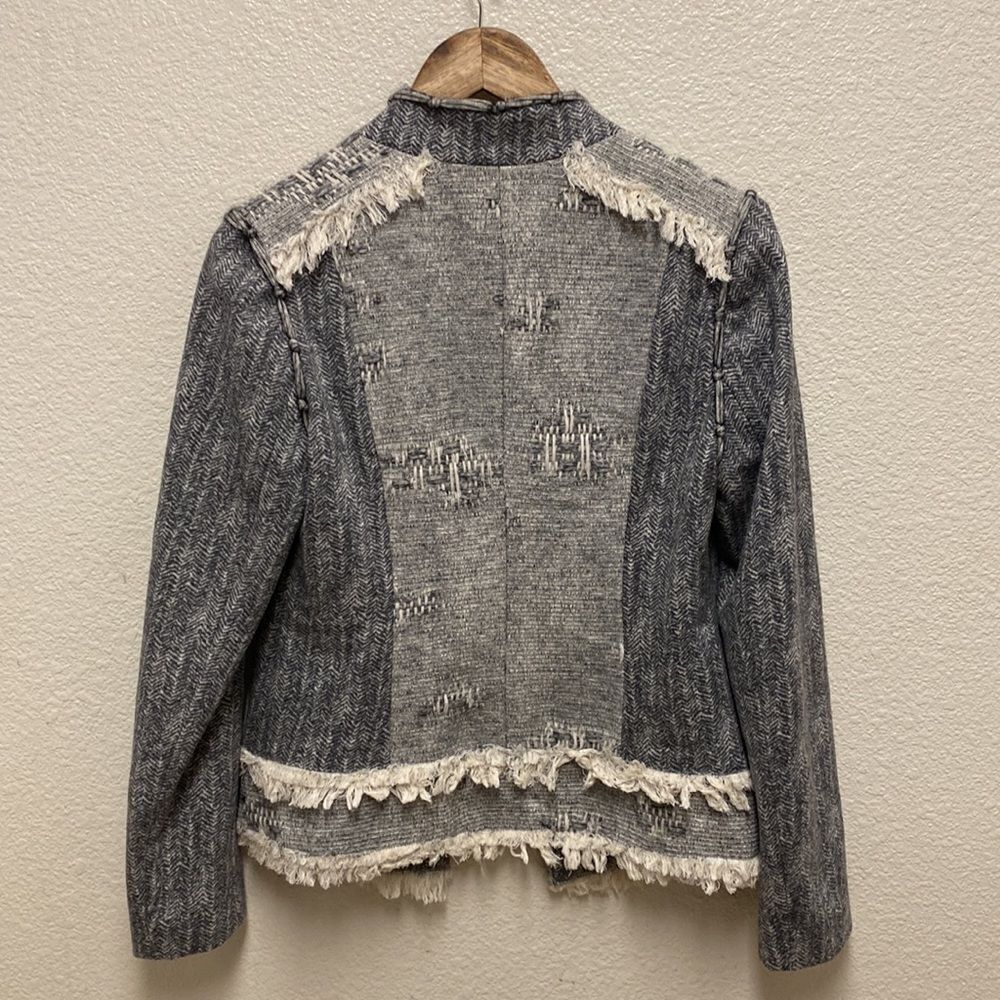 Kobi Halperin Textured Fringe Blazer Small - Picture 6 of 6